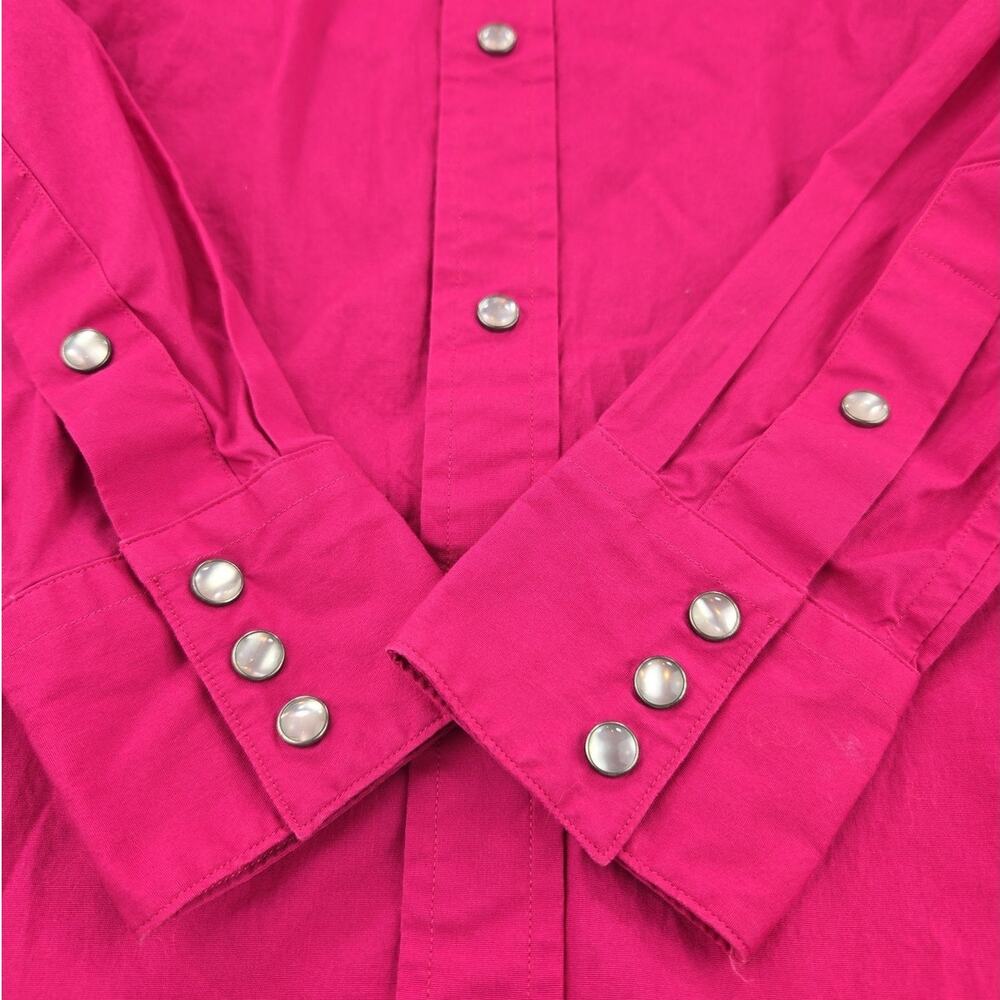Ralph Lauren | Bright Pink, Western Style Shirt w/Pearl Snaps | Size 2 - Picture 5 of 5